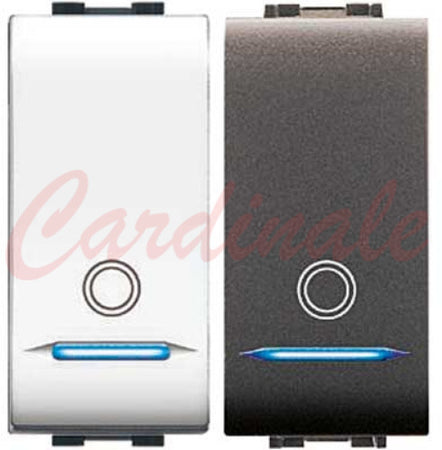 PULSANTE UNIPOLARE ILLUMINABILE MYLIFE 16Ax 250V Interruttori Placche