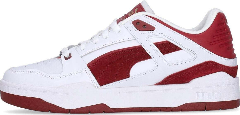 PUMA-Scarpa-Bassa-Uomo-Slipstream-Suede-Fs-White/intense-Red-da-uomo
