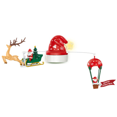 Puntale per albero di Natale con luci Led, suono e movimento per decorazioni natalizie