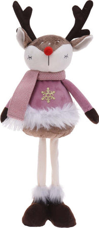 Pupazzetto Renna con vestiti color Rosa, in tessuto, decorazione da 24 x 55 cm Casa e cucina/Decorazioni per interni/Addobbi e decorazioni per ricorrenze/Decorazioni natalizie/Schiaccianoci MagiediNatale.it - Altamura, Commerciovirtuoso.it