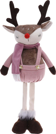 Pupazzetto Renna con vestiti color Rosa, in tessuto, decorazione da 24 x 55 cm Casa e cucina/Decorazioni per interni/Addobbi e decorazioni per ricorrenze/Decorazioni natalizie/Schiaccianoci MagiediNatale.it - Altamura, Commerciovirtuoso.it