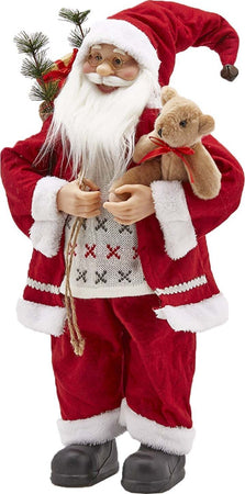 Pupazzo in Tessuto Rosso Babbo natale con Orsetto decorazione natalizia Casa e cucina/Decorazioni per interni/Addobbi e decorazioni per ricorrenze/Decorazioni natalizie/Schiaccianoci MagiediNatale.it - Altamura, Commerciovirtuoso.it