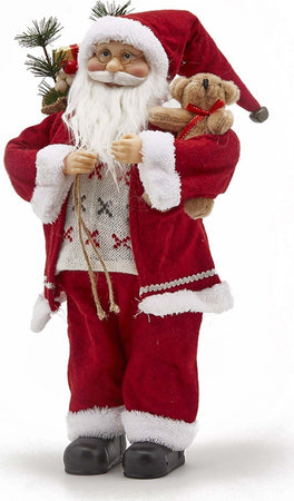 Pupazzo in Tessuto Rosso Babbo natale con Orsetto decorazione natalizia Casa e cucina/Decorazioni per interni/Addobbi e decorazioni per ricorrenze/Decorazioni natalizie/Schiaccianoci MagiediNatale.it - Altamura, Commerciovirtuoso.it