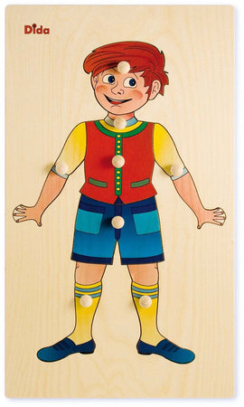 Puzzle Bimbo - Schema Corporeo in Legno per Bambini Dida
