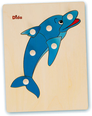 Puzzle Delfino in Legno Gioco per Bambini Dida