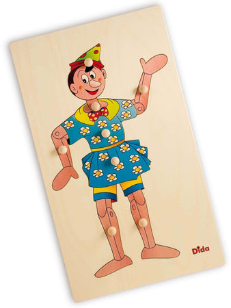 Puzzle Pinocchio - Schema Corporeo in Legno per Bambini Dida