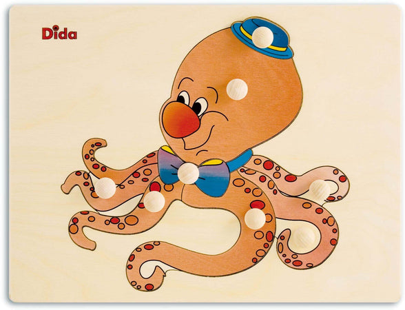 Puzzle Polpo in Legno Gioco per Bambini Dida