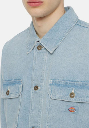 DICKIES camicia di jeans MADISON JACKET VNTG BLUE da uomo