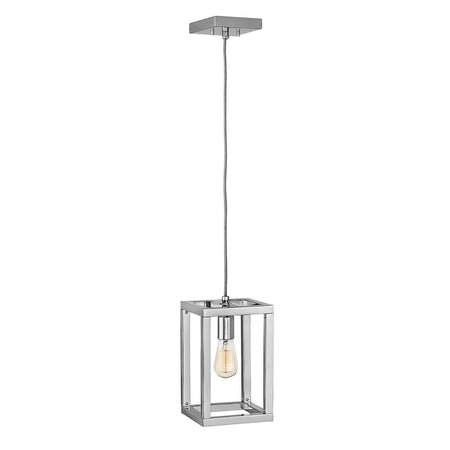 Sospensione Contemporanea Ensemble Acciaio Nichel Lucido 1 Luce E27