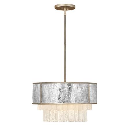 Lampadario Contemporaneo Reverie Acciaio Oro Champagne 4 Luci E14