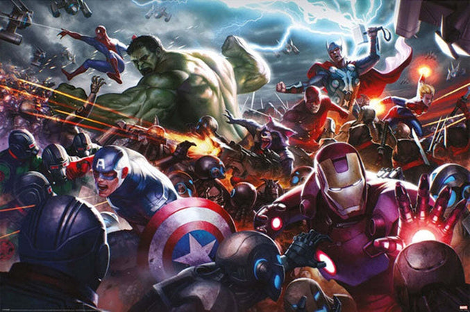 QUADRO-3D-LENTICULAR-POSTER-MARVEL-FUTURE-FIGHT-HEROES-ASSAULT---EPPL71531