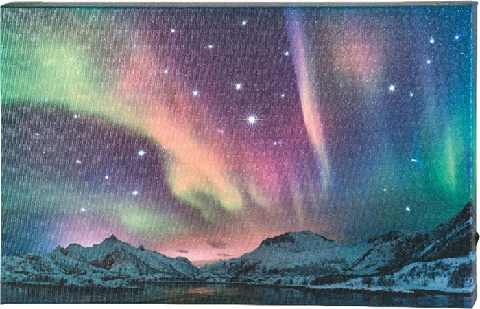 Quadro con LED luminosi a luce calda decorazione natalizia, dipinto da h 38 cm Casa e cucina/Decorazioni per interni/Addobbi e decorazioni per ricorrenze/Decorazioni natalizie/Ghirlande e corone MagiediNatale.it - Altamura, Commerciovirtuoso.it