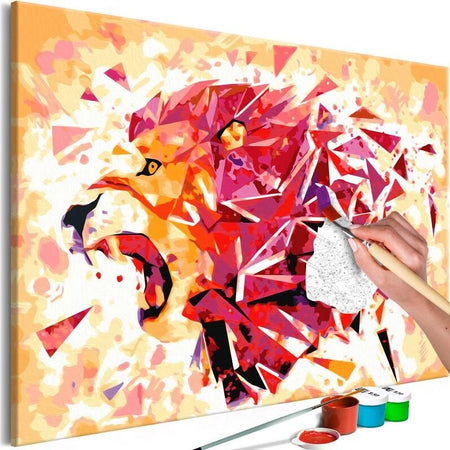 Quadro-fai-da-te-Abstract-Lion