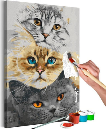 Quadro-fai-da-te-Cat's-Trio