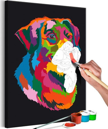 Quadro-fai-da-te-Colourful-Dog