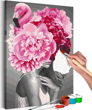 Quadro-fai-da-te-Flamingo-Girl