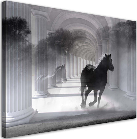 Quadro-su-tela,-Correndo-cavallo-3D
