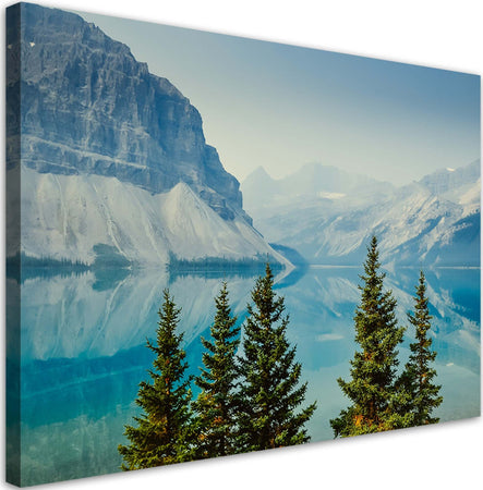 Quadro-su-tela,-Montagne-Lake-Natura