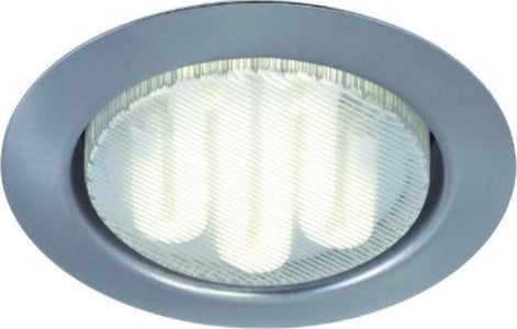 Quality-line-recessed-light-set,-Disc-Brush.-iron,-Round,-3-pc.-set