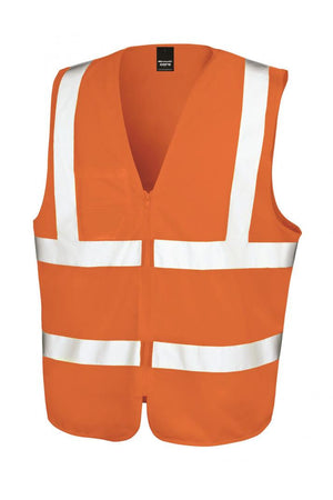 Gilet Alta Visibilità Tabard con Zip Gilet Cantiere con Cerniera