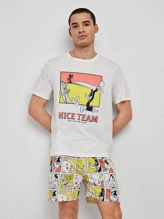 Pigiama Uomo Gisela Primavera/Estate 2/20276S Corto Looney Tunes