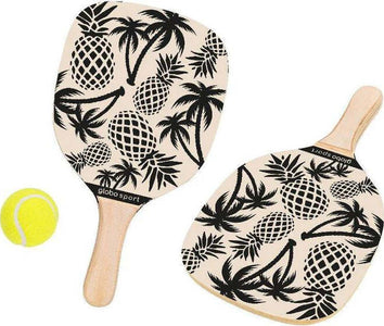 Racchette-Da-Spiaggia-Legno-Con-Pallina-Tennis-Globo