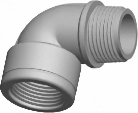 Raccordo in ghisa a gomito con attacco maschio/femmina per irrigazione Commercio Industria e Scienza/Idraulica pneumatici e tubatura/Raccordi/Raccordi per tubazioni/Raccordi filettati La Zappa - Altamura, Commerciovirtuoso.it