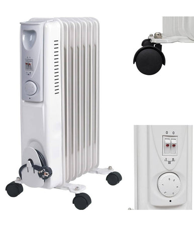 Radiatore Elettrico Ad Olio 9 Elementi Con Rotelle Da 2000w Basso Consumo Stufa
