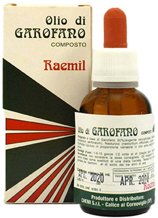 Raemil - Olio Di Garofano Composto Integratore Alimentare Nei Casi Di Infiammazioni Della Gola 25 Ml