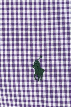 Ralph Lauren Camicia Uomo A Quadretti Custom Fit Button-down Quadretti Purple/white Pony Ricamato Verde Moda/Uomo/Abbigliamento/T-shirt polo e camicie/Camicie casual Euforia - Bronte, Commerciovirtuoso.it