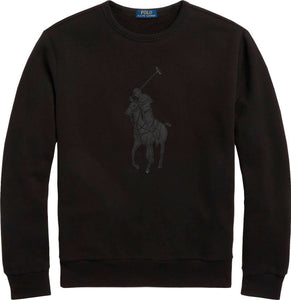 Ralph-Lauren-Felpa-Uomo-Big-Pony-In-Pelle-Felpa-Girocollo-Senza-Cappuccio