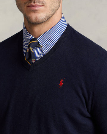 Ralph Lauren Maglione Uomo Scollo a V Slim Fit 100% Cotone Pullover Classico Logo Cavallino Ricamato Moda/Uomo/Abbigliamento/Maglioni e cardigan/Maglioni Euforia - Bronte, Commerciovirtuoso.it