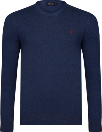 Ralph-Lauren-Pullover-Uomo-Girocollo-Tinta-Unita-Maglione-Regular-Fit-Maniche-Lunghe-Polsini-a-Coste-Invernale-Fashion