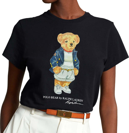 Ralph Lauren T-shirt Donna Polo Bear Maglia Girocollo Stampa Orsetto Moda/Donna/Abbigliamento/T-shirt top e bluse/T-shirt Euforia - Bronte, Commerciovirtuoso.it
