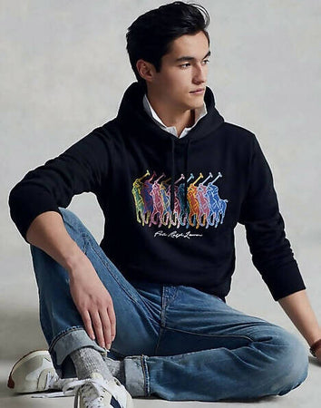 Ralph Lauren Uomo Felpa Con Cappuccio Polo E Big Pony Polsini a Coste Moda/Uomo/Abbigliamento/Felpe/Felpe con cappuccio Euforia - Bronte, Commerciovirtuoso.it