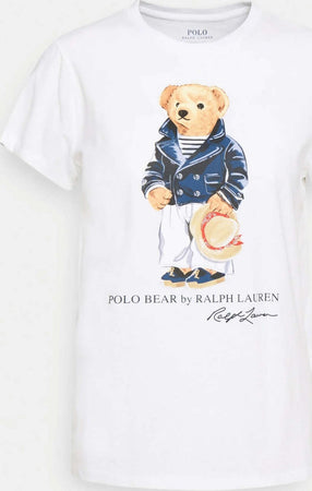 Ralph Lauren Uomo T-Shirt Maglietta Bianca Con Polo Bear Orsetto Maniche Corte in Cotone Moda/Uomo/Abbigliamento/T-shirt polo e camicie/T-shirt Euforia - Bronte, Commerciovirtuoso.it