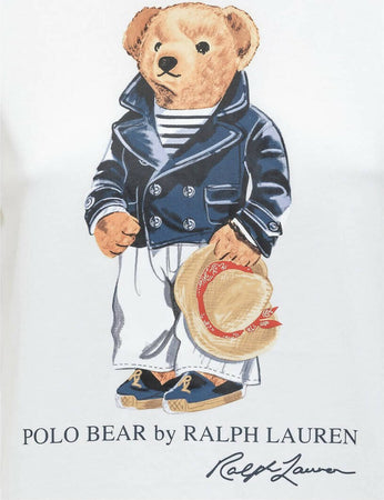 Ralph Lauren Uomo T-Shirt Maglietta Bianca Con Polo Bear Orsetto Maniche Corte in Cotone Moda/Uomo/Abbigliamento/T-shirt polo e camicie/T-shirt Euforia - Bronte, Commerciovirtuoso.it