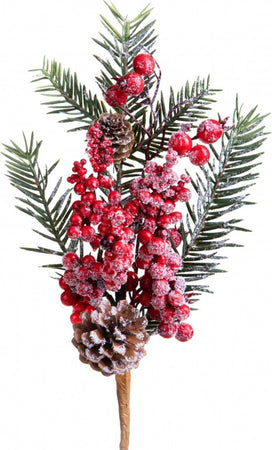 Ramo decorativo con bacche innevate per composizioni floreali da 30 cm Casa e cucina/Decorazioni per interni/Addobbi e decorazioni per ricorrenze/Decorazioni natalizie/Ghirlande e corone MagiediNatale.it - Altamura, Commerciovirtuoso.it