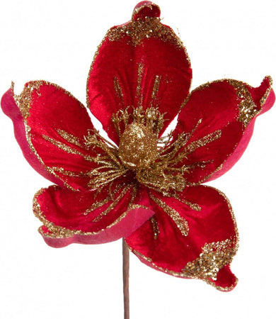 Ramo decorativo Magnolia decorazione natalizia per composizioni floreali da 15 cm Rosso Casa e cucina/Decorazioni per interni/Addobbi e decorazioni per ricorrenze/Decorazioni natalizie/Ghirlande e corone MagiediNatale.it - Altamura, Commerciovirtuoso.it