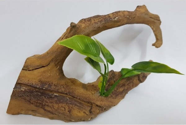 Ramo-Foglie-Radice-Albero-19x6x11cm-Ornamento-Acquario-Decorazioni-Arredo-Pietra