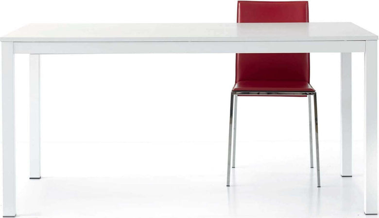 RAPHAEL---tavolo-da-pranzo-moderno-allungabile-frassinato-con-struttura-in-metallo-80x120/170-Bianco-Milani-Home