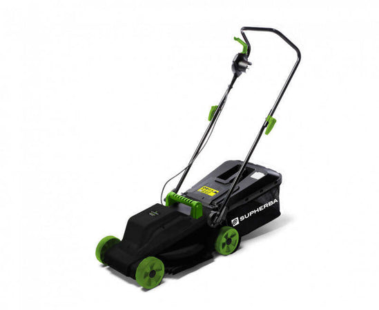 Rasaerba Elettrico 1200w A Spinta Con Taglio Regolabile A 3 Posizioni E Cesto Raccogli Erba 30lt - Supherba Taglia Erba