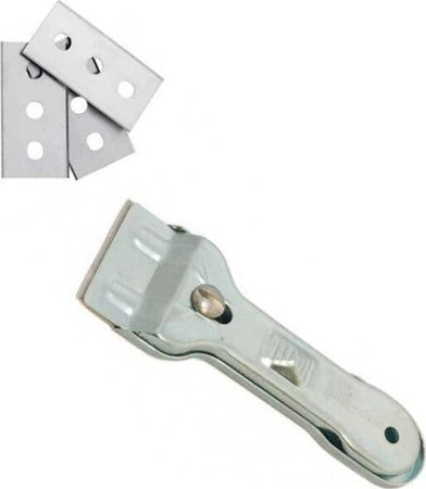 Raschietto-In-Metallo-+-Lame-Taglierino-Professionale-Cutter-Leviga-Per-Vernice