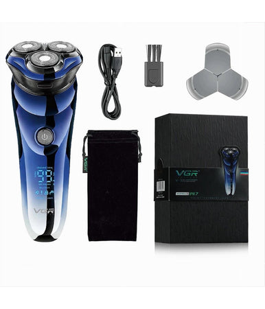 Rasoio Elettrico Impermeabile Regolabarba Senza Fili Batteria Ricaricabile V-305