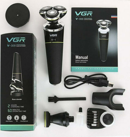 Rasoio Elettrico Per Barba E Capelli Senza Fili Impermeabile 3 Testine Vgr V-308 Salute e Bellezza > Depilazione e rasatura > Rasoi e Tagliacapelli Trade Shop italia - Napoli, Commerciovirtuoso.it
