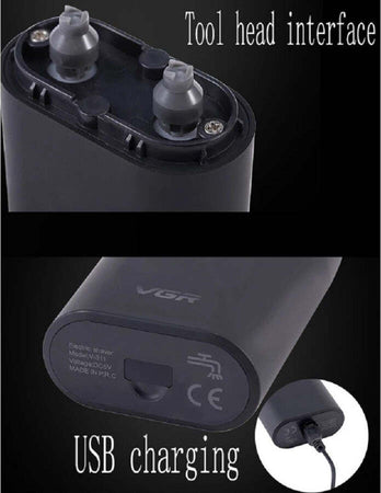 Rasoio-Elettrico-Professionale-Portatile-Ricaricabile-Usb-Impermeabile-Ipx7-V311
