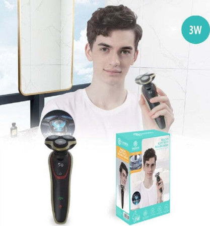 Rasoio-Elettrico-Ricaricabile-3-Testine-5d-Barba-Uomo-Impermeabile-3watt-Tx-9811