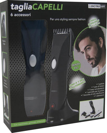 Rasoio-Taglia-Capelli-Elettrico-Ricaricabile-Regola-Barba-1-Pettine-+-Forbici