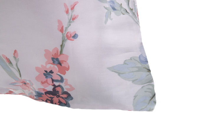 Completo letto lenzuola stampato stampa fantasia in raso di puro di cotone made in Italy MATRIMONIALE BOUQUET - Vanita di raso