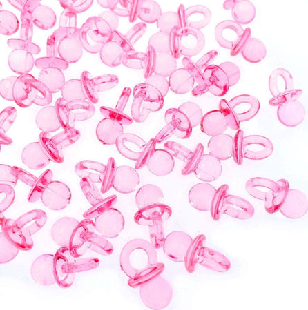RAYHER---10-PEZZI---CIONDOLI-IN-PLASTICA-FORMA-CIUCCIO-2CM---COLORE-ROSA